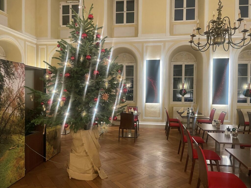 Weihnachtsbaum im Kurhotel Bad Bocklet